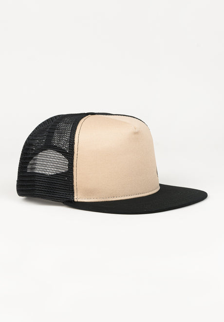 Oval Snapback tan Vorderansicht