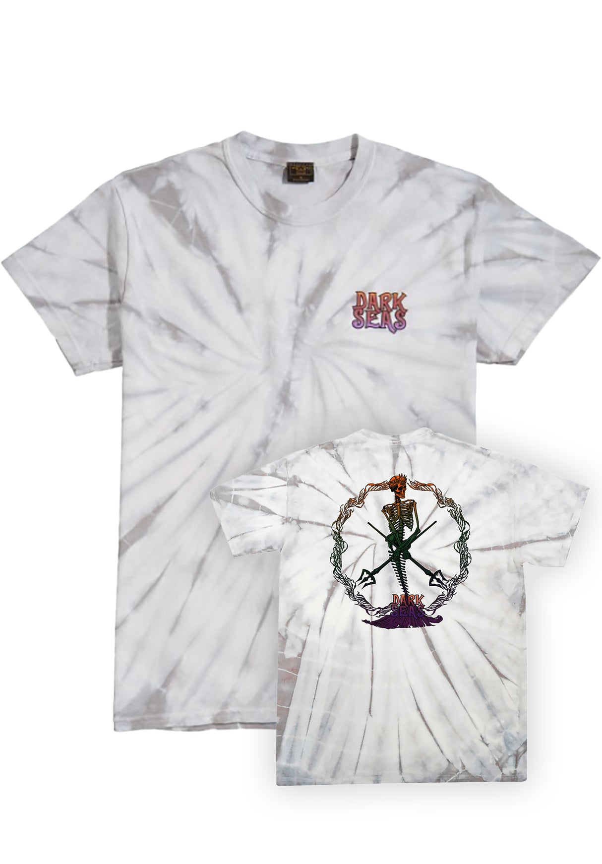 Peace of Mind Tie Dye silver spider - tie dye Vorderansicht