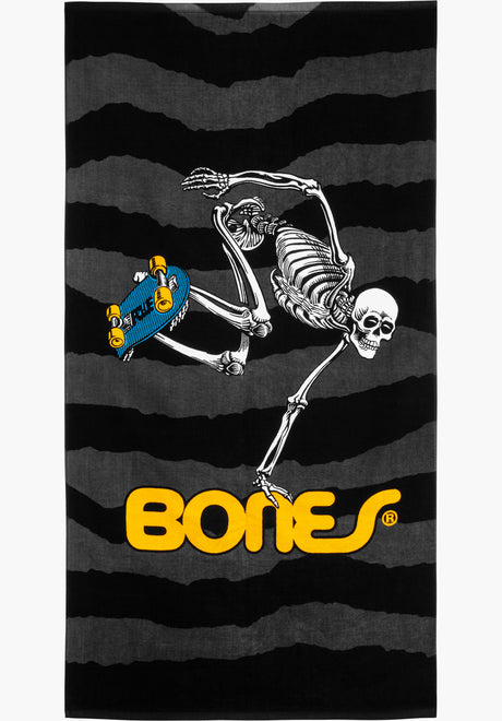Skateboard Skeleton Towel black Vorderansicht