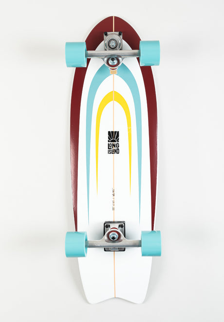 Somo 33" Surfskate white-red Vorderansicht