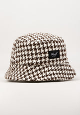 Bucket Hat brown-white Vorderansicht