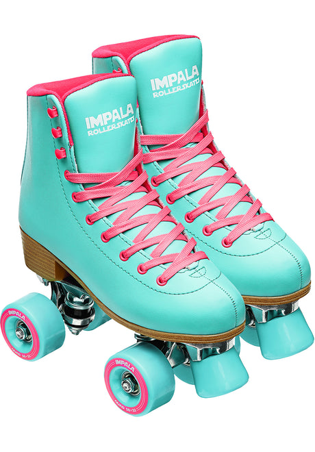 Quad Rollschuhe / Rollerskates aqua Vorderansicht
