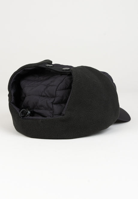 Trap Hat Puffy Nylon black Rückenansicht