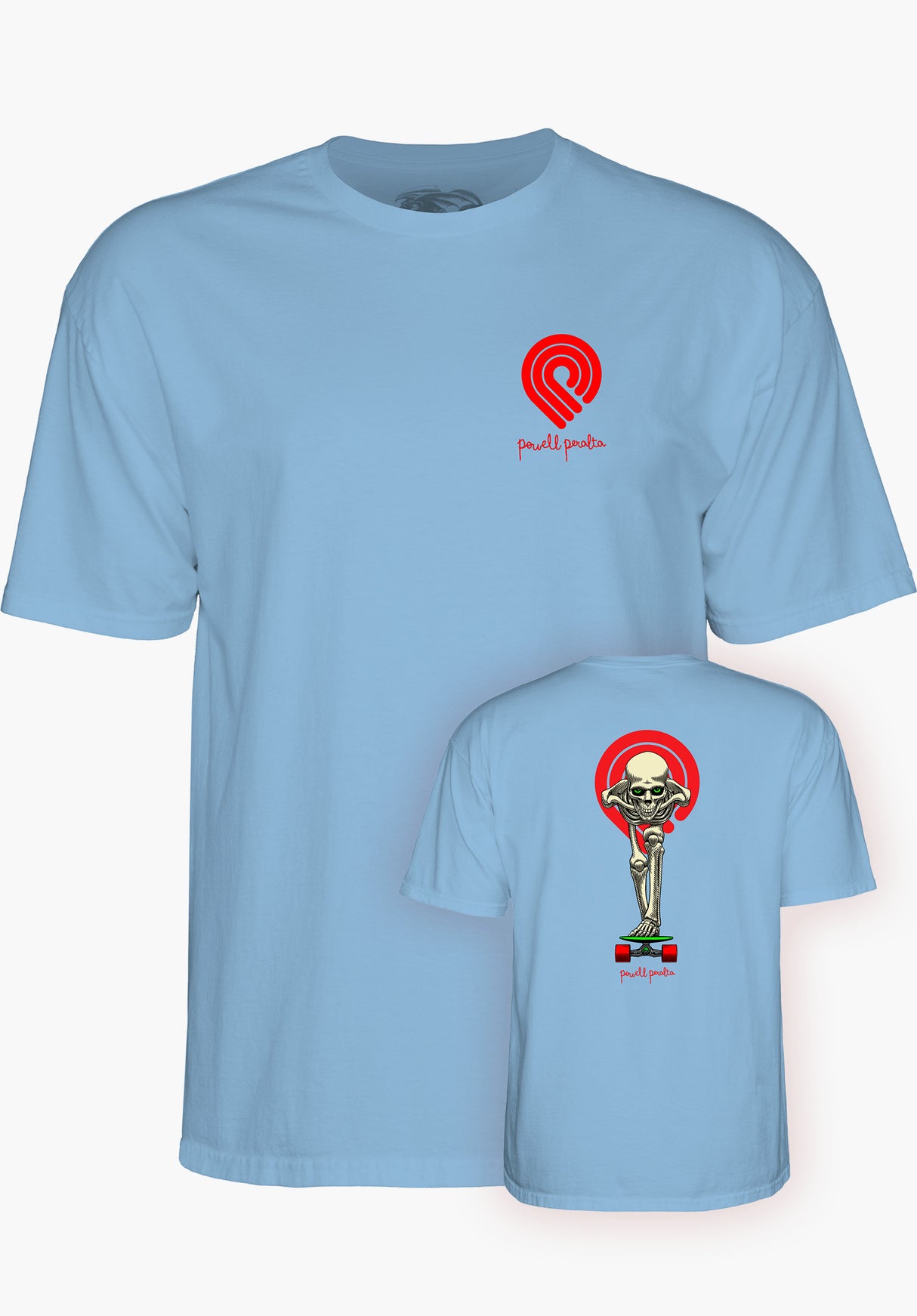Tucking Skeleton babyblue Vorderansicht