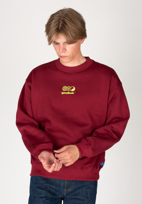 Hope Crewneck burgundy Rückenansicht