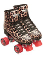 Quad Rollschuhe / Rollerskates leopard Vorderansicht