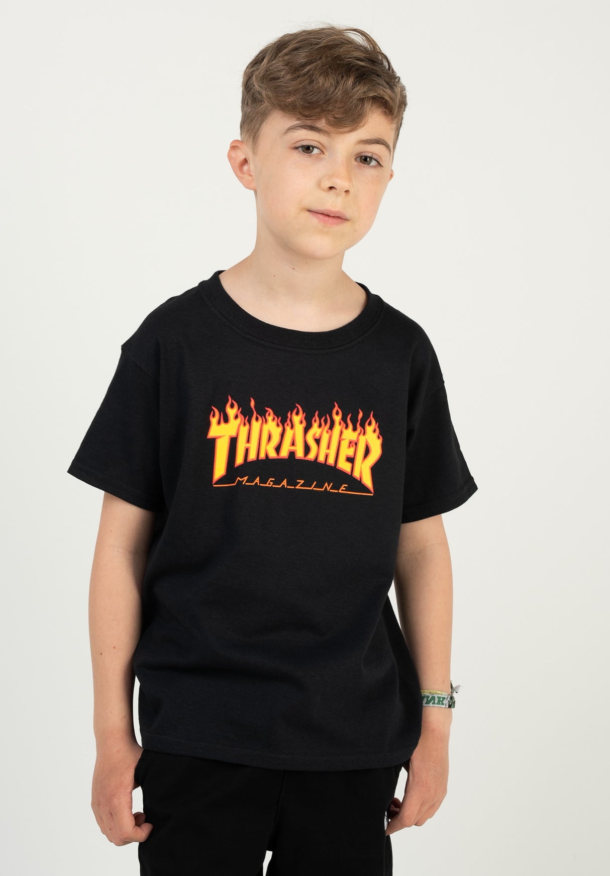 Flame Kids Thrasher T-Shirt in black für Kinder – TITUS