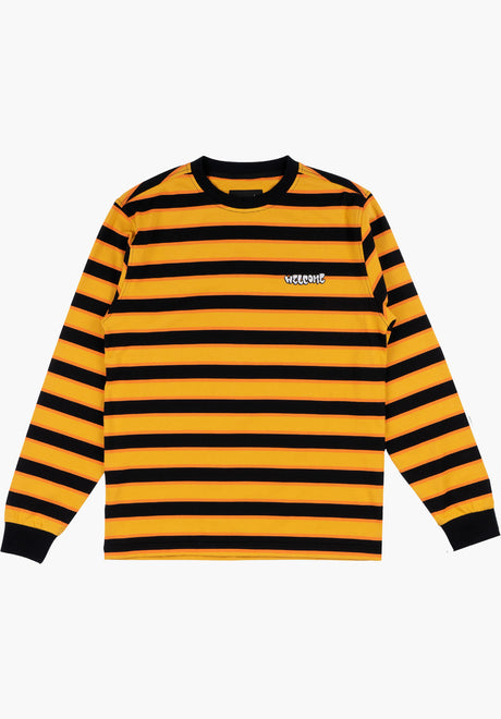 Cooper Striped Yarn-Dyed Knit mineralyellow Vorderansicht