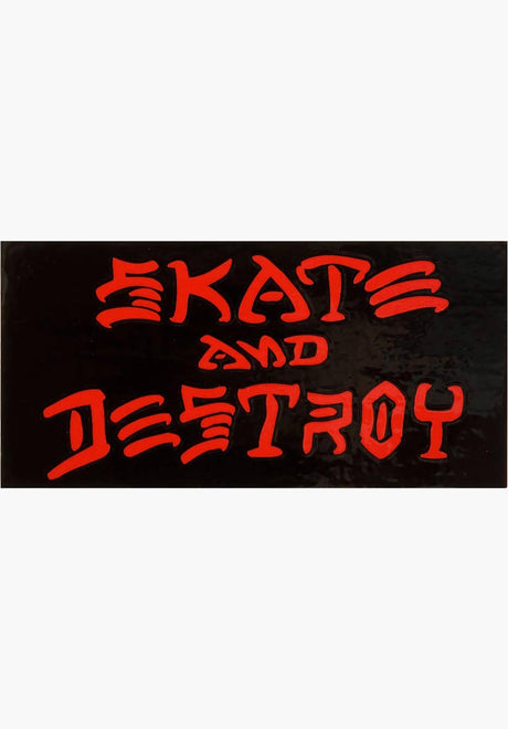 Skate and Destroy Medium Sticker black Vorderansicht