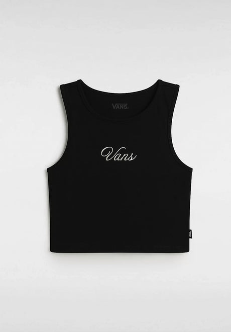 Small Staple Fitted Crop Tank black Vorderansicht