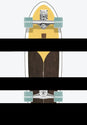 Somo 33" Surfskate yellow-brown Vorderansicht