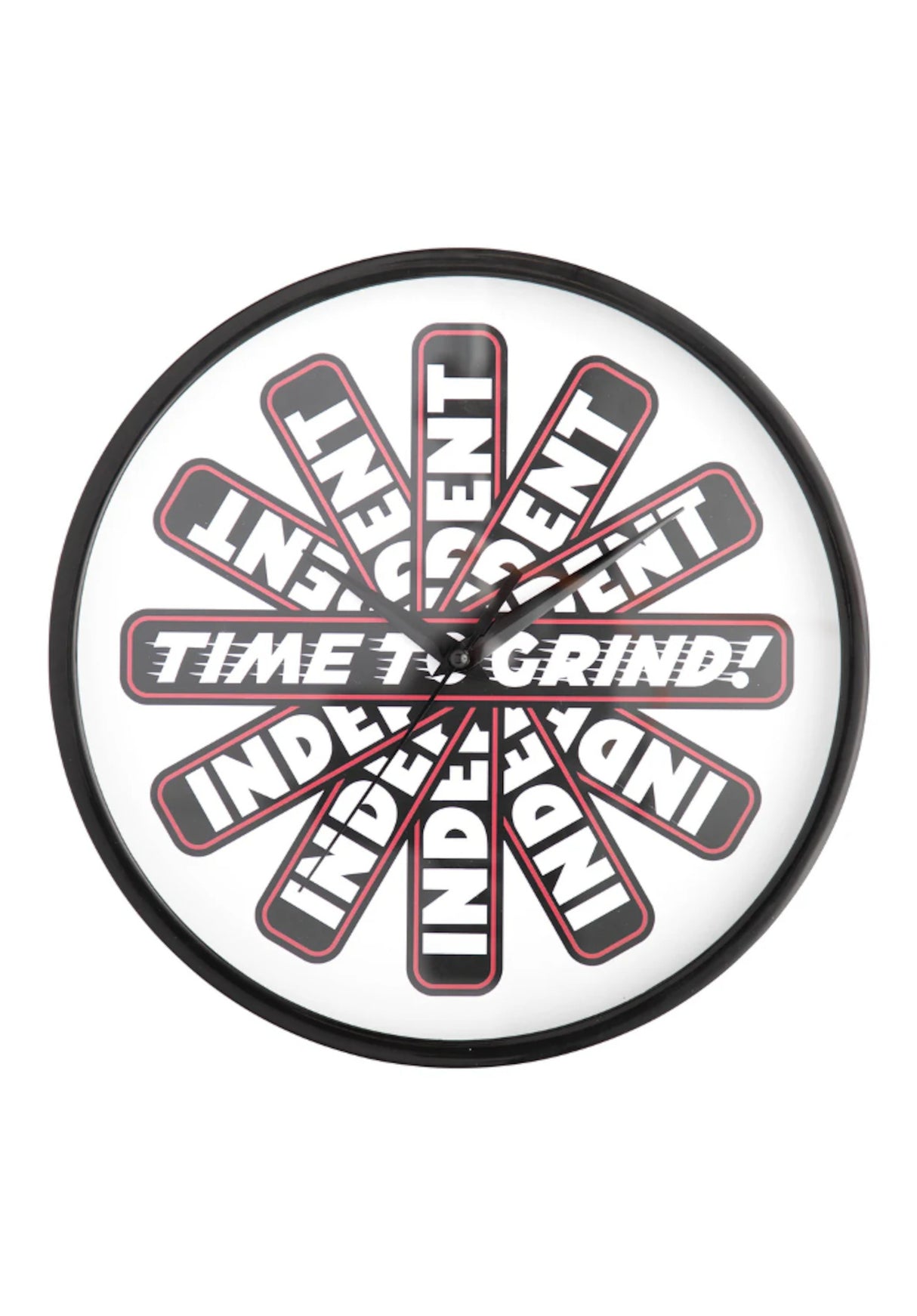 Time To Grind Wallclock black Vorderansicht