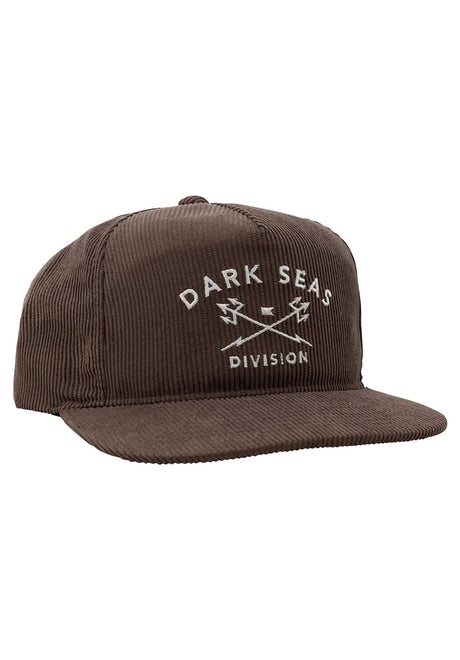 Dark Seas Tridents Corduroy Cap brown – Vorderansicht