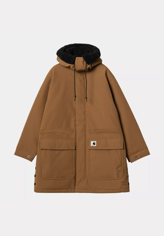W' Clarton Parka hamiltonbrown-black Vorderansicht