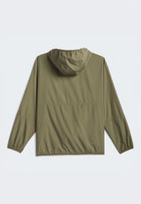 Windbreaker olivestrata-white Rueckenansicht