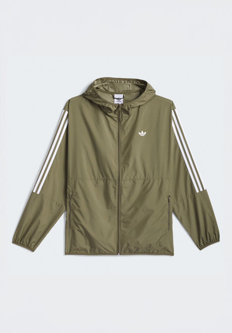 Windbreaker olivestrata-white Vorderansicht