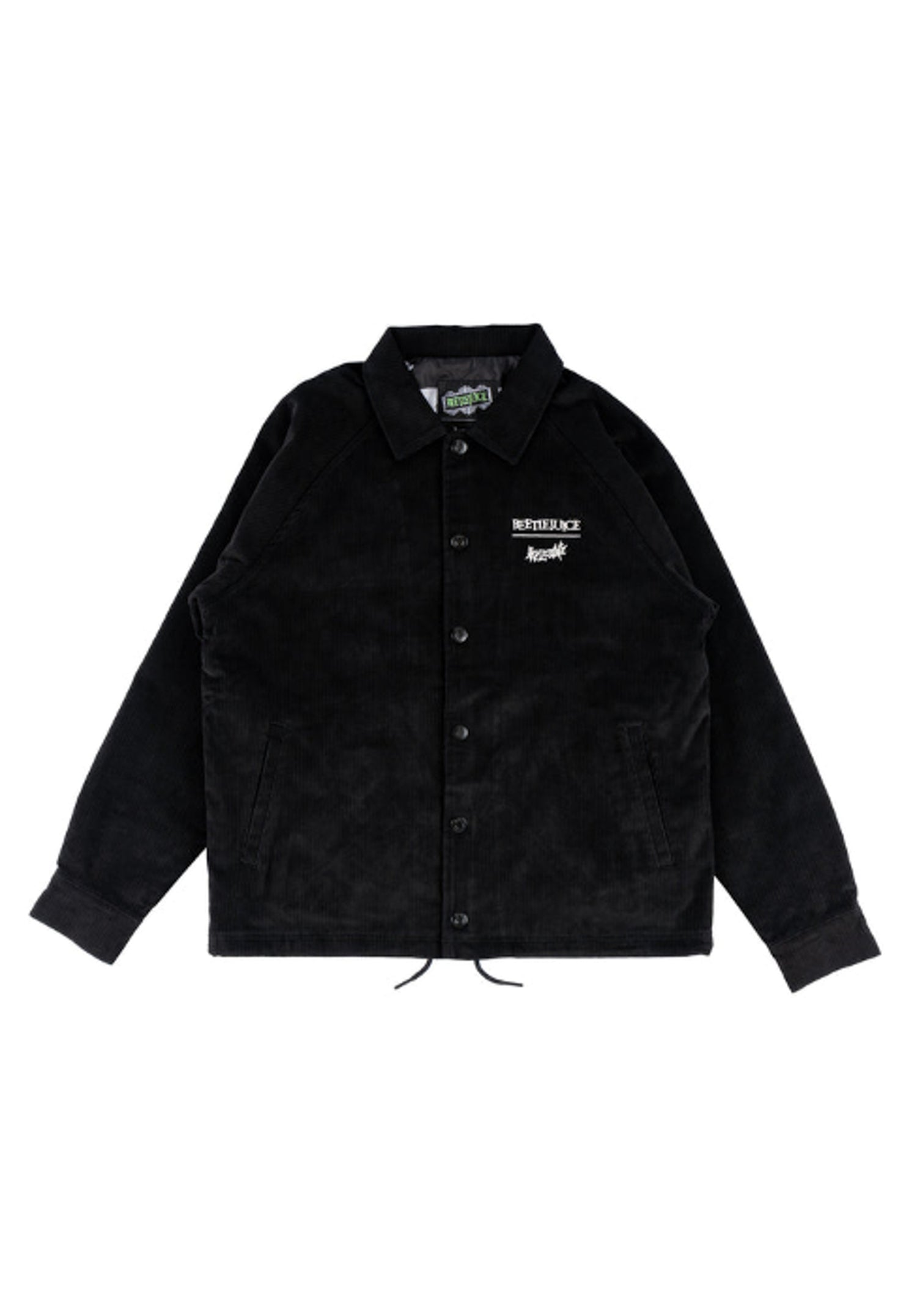 x Beetlejuice Sandworm Corduroy Coaches Jacket black Rueckenansicht Zoom Image