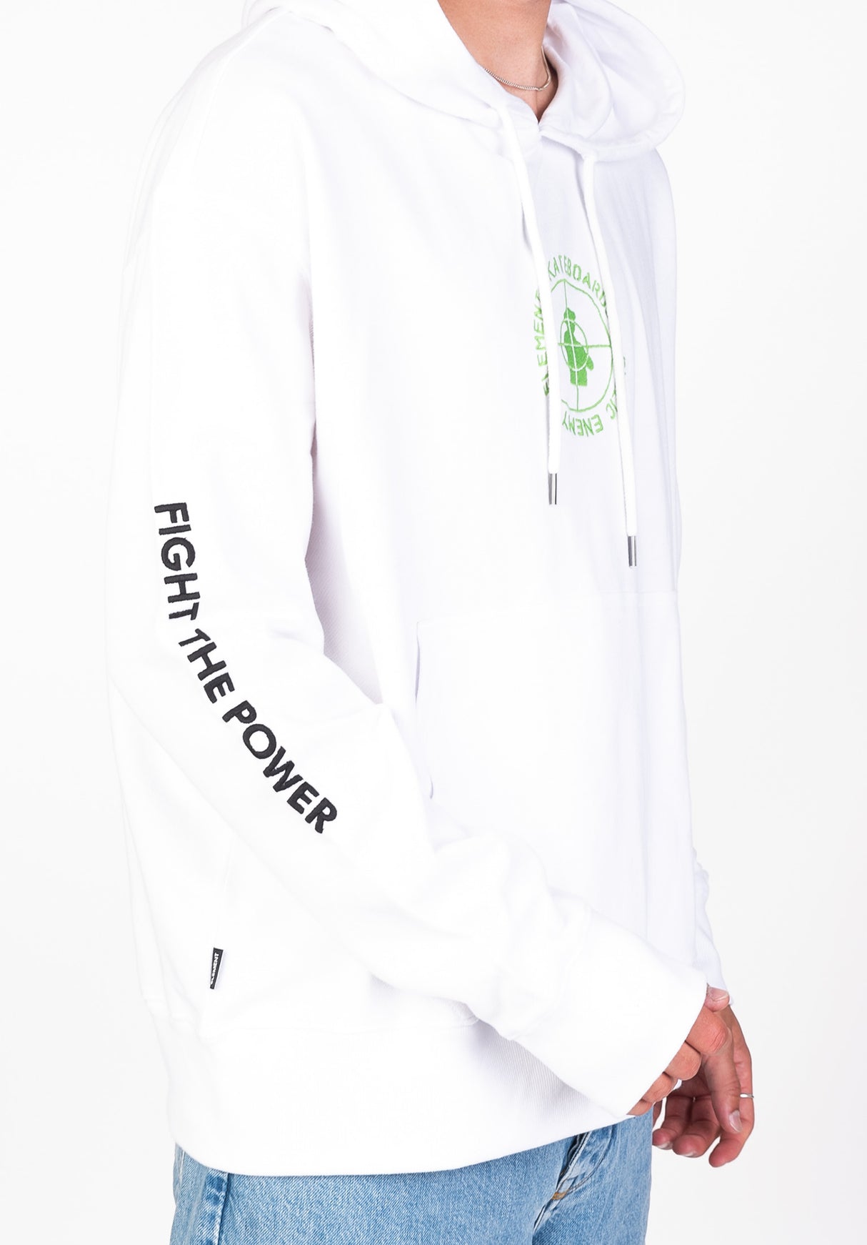 x Public Enemy Target Hoodie white Closeup1