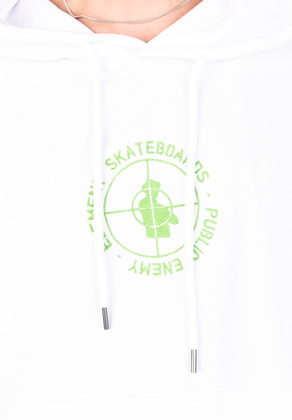 x Public Enemy Target Hoodie white Rueckenansicht