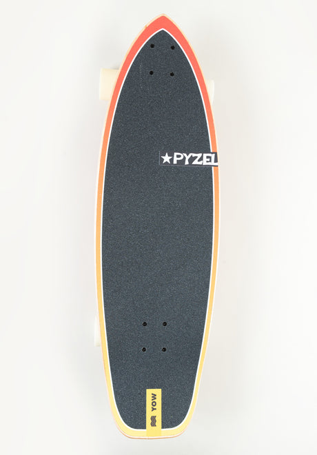 x Pyzel Ghost Surfskate 33.5" red-orange Rückenansicht