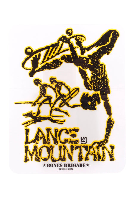 Powell-Peralta Lance Mountain Sticker diverser Artikel clear – Vorderansicht